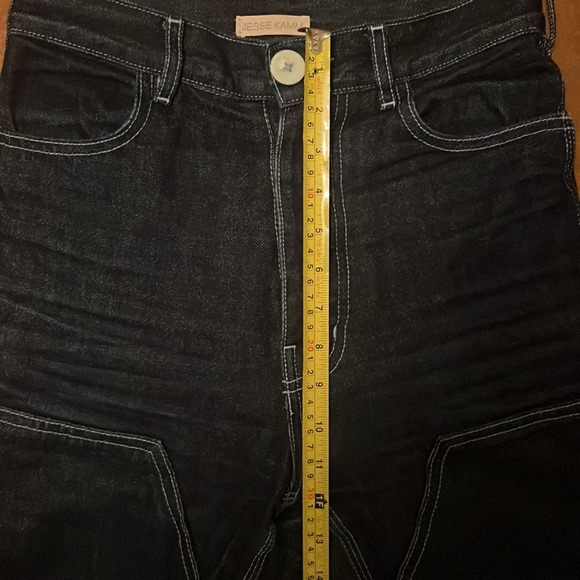 Jesse Kamm Patchfront Handy Pants with Blue Stitching - Picture 8 of 9